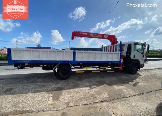 Xe tải cẩu ISUZU FRR 4.8 tấn gắn cẩu Unic 375