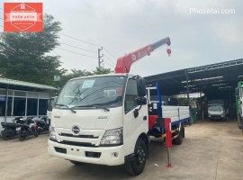 Hino 3,49 Tấn Gắn Cẩu Unic 3 Tấn 3 Khúc Thùng Dài 5m1